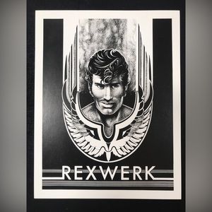 Rare REX Pointillism Art Print 8.5x11 REXWERK 1986 Cover Art #1359